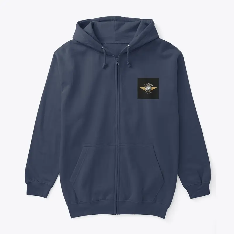 baseball team logo zip hoodie